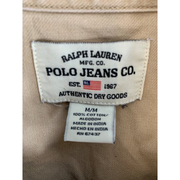 VTG 90s Ralph Lauren Polo Jeans Tan Field Jacket S - Picture 2 of 11